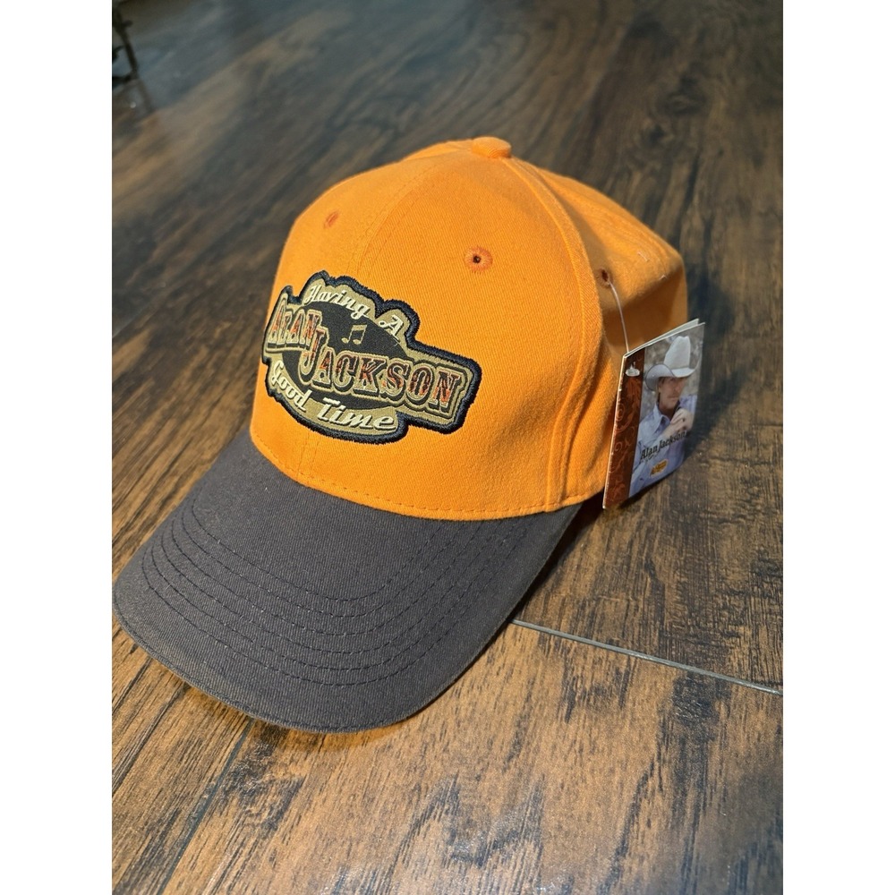 Alan Jackson Orange/Gray Adjustable Baseball Cap Hat One Size Fits All